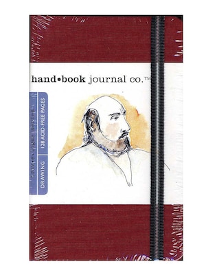 Hand Book Journal Co. Travelogue Drawing Journals 3 1/2 In. X 5 1/2 In. Portrait Vermilion Red