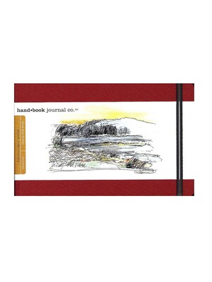 Hand Book Journal Co. Travelogue Drawing Journals 5 1/2 In.X8 1/4 In. Landscape Vermilion Red [2Pk]