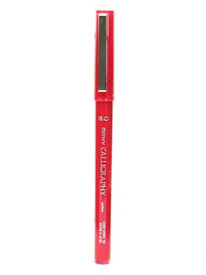 Marvy Uchida 6000 Calligraphy Pens, Fine Nib, Red Ink, 12/Pack (68964-PK12)