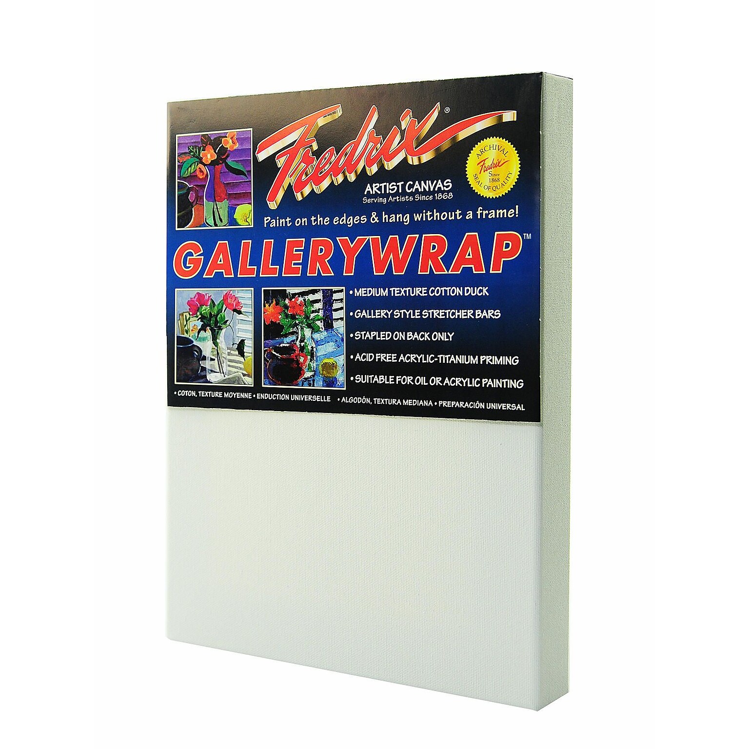 Fredrix Gallerywrap Stretched Canvas 8 In. X 10 In. Each