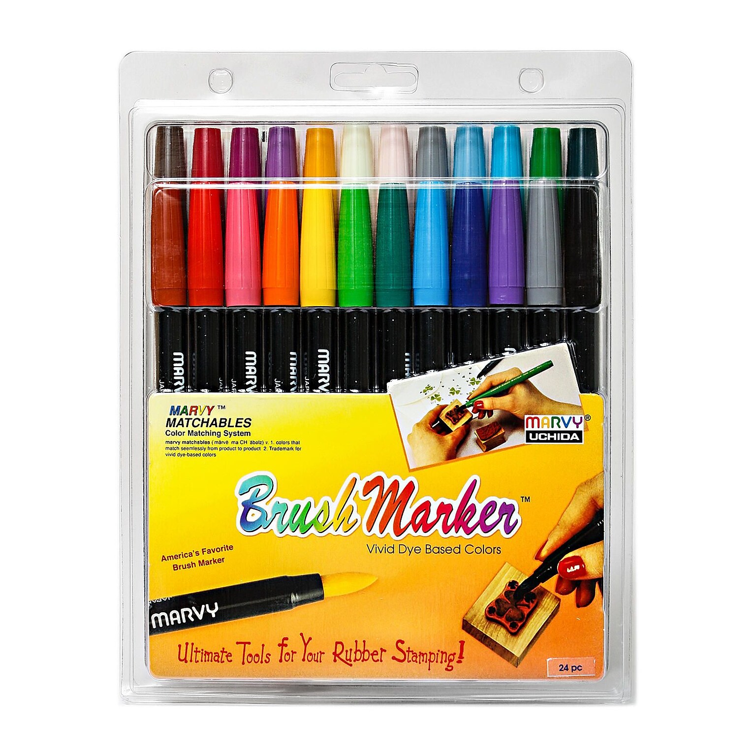 Marvy Uchida Brush Marker Set Of 24