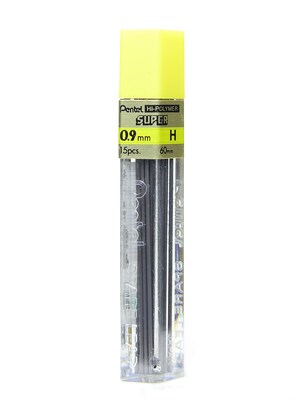 Pentel Super Hi-Polymer Lead Refill, 0.9mm, 15/Leads, 2 Dozen (13986-PK24)