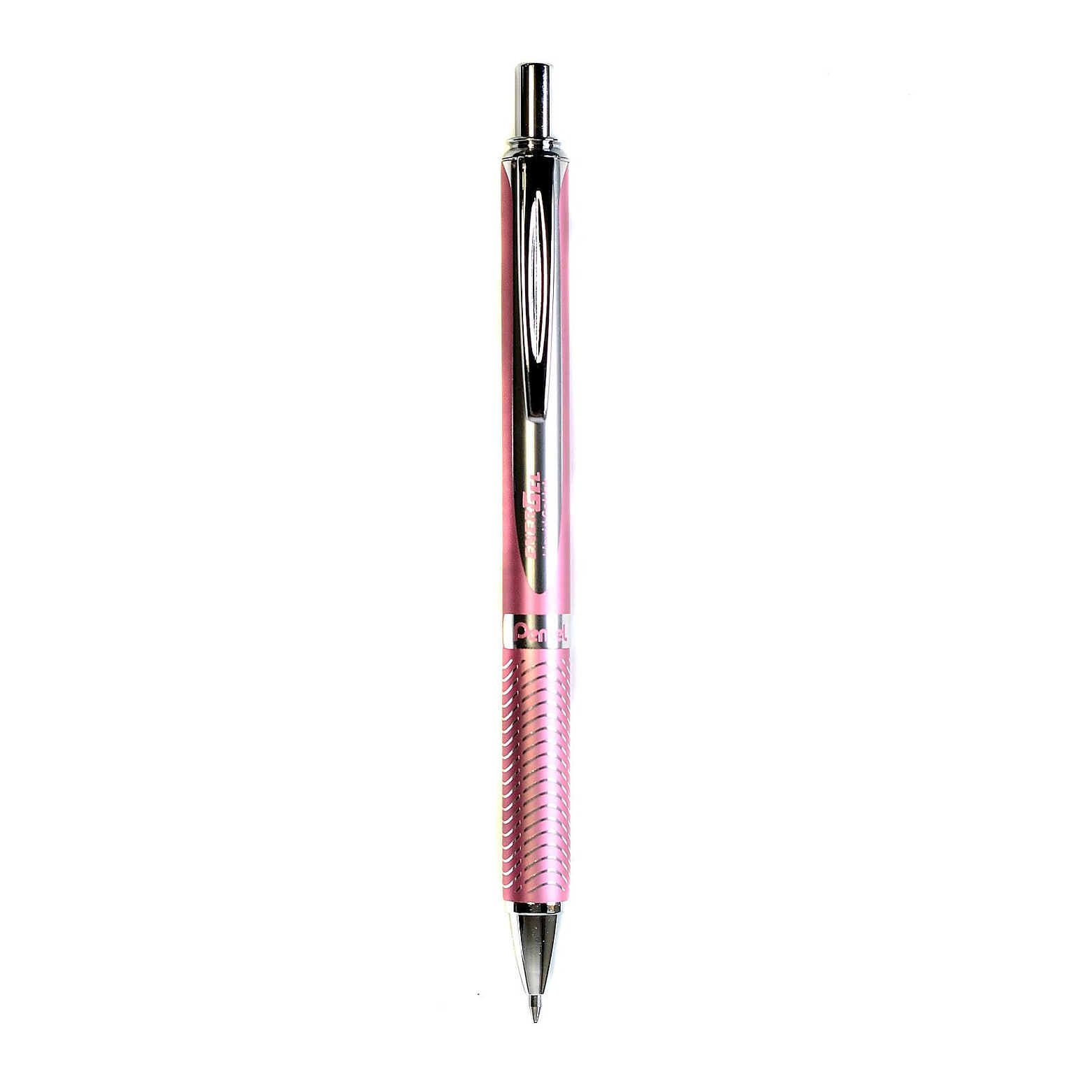 Pentel Energel Alloy Rt Retractable Gel Pen, Medium Point, Black Ink, 3/Pack (01027-PK3)