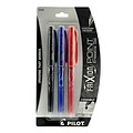 Pilot FriXion Point Erasable Gel Pens black, blue, red set of 3 0.5 mm [Pack of 3]