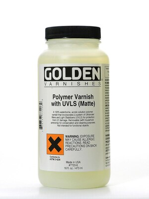 Golden Polymer Varnish With Uvls Matte 16 Oz.