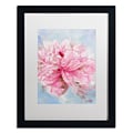 Trademark Fine Art Li Bo Pink Peonie II 16 x 20 Framed Art Print (ALI0757-B1620MF)