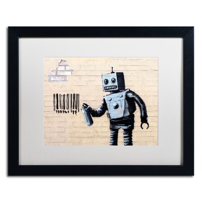 Trademark Fine Art Banksy Robot 16 x 20 (ALI0811-B1620MF)