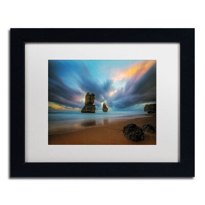 Trademark Fine Art Lincoln Harrison Beach at Sunset 2 11 x 14 (ALI0724-B1114MF)