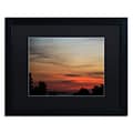 Trademark Fine Art Kurt Shaffer New Moon Sunset 16 x 20 Framed Art Print (KS0169-B1620BMF)