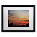 Trademark Fine Art Kurt Shaffer New Moon Sunset 16 x 20 Framed Art Print (KS0169-B1620MF)