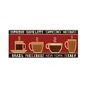 Trademark Fine Art Pela Studio Deco Coffee Panel I 6 x 19 (WAP0173-C619GG)