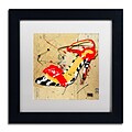 Trademark Fine Art Roderick Stevens Zebra Heel Red 11 x 11 (RS992-B1111MF)