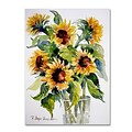 Trademark Fine Art Rita Auerbach Sunflowers 18 x 24 (ALI0738-C1824GG)