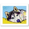Trademark Fine Art Dean Russo Siberian Husky II Paper Art 18 x 24 (ALI0255-1824-P)
