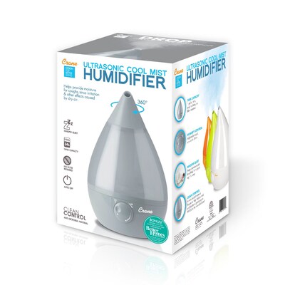 Crane Drop Ultrasonic Cool Mist Humidifier Grey (EE-5301GR)