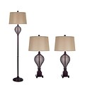 Fangio Lighting 3PC Lamp Set, Oil Rubbed Bronze Finish (3859)