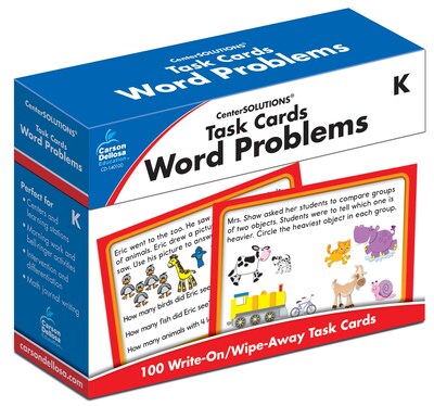 Carson-Dellosa Task Cards: Word Problems K Learning Cards (140100)