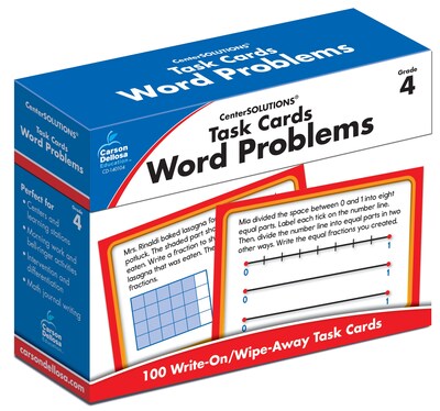 Carson-Dellosa Task Cards: Word Problems Grade 4 Learning Cards (140104)