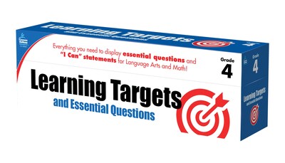 Learning Targets and Essential Questions Grade 4 Pocket Chart Cards (158061)