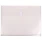 JAM Paper® Plastic Envelopes with Hook & Loop Closure, 9.75 x 13 with 1 Inch Expansion, Clear, 12/Pack (218V1CL)