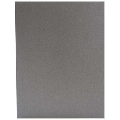 JAM Paper 2-Pocket Portfolio Folder, Gray Linen, 100/Box (3084B)