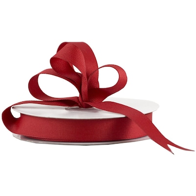JAM Paper® Grosgrain Ribbon, 5/8 Inch Wide x 25 Yards, Red, Sold Individually (7896497)