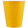 JAM Paper® Plastic Party Cups, 12 oz, Yellow, 20 Glasses/Pack (255523919)