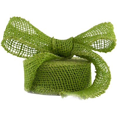 JAM Paper® Burlap Ribbon, 1 1/2 Inch x 10 Yards, Lime Green, Sold Individually (344226948)