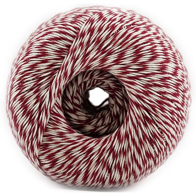 JAM Paper Twine, Red/White, 1500 ft., Red (349527465)