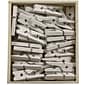 JAM Paper® Wood Clip Clothespins, Small 7/8 Inch, White Clothes Pins, 50/Pack (2230717360)