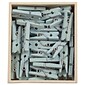JAM Paper® Wood Clip Clothespins, Small 7/8 Inch, Blue Clothes Pins, 50/Pack (2230717361)