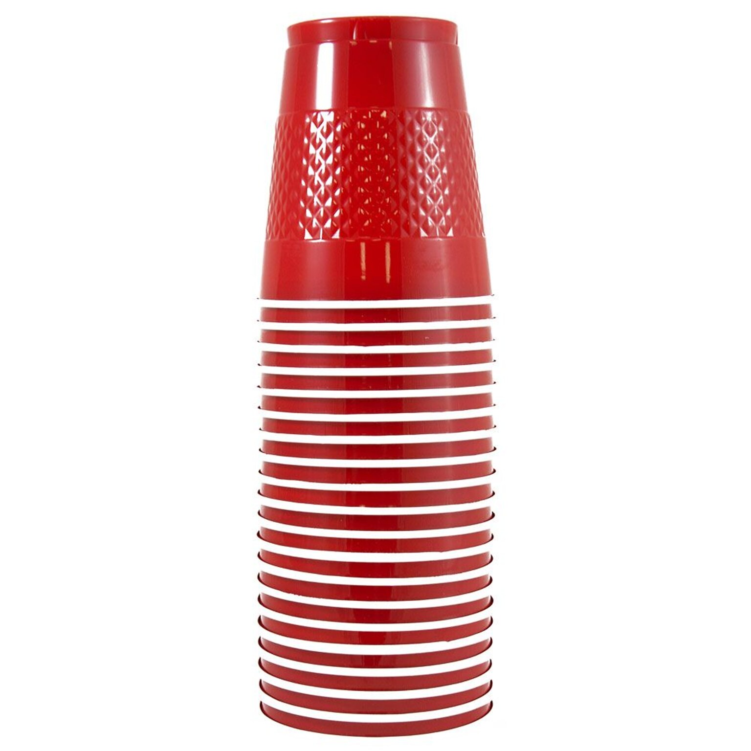 JAM Paper® Plastic Party Cups, 12 oz, Red, 20 Glasses/Pack (2255520700)