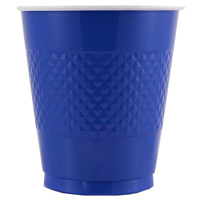 JAM Paper® Plastic Party Cups, 12 oz, Blue, 20 Glasses/Pack (2255520701)