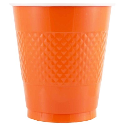 JAM Paper Plastic Party Cups, 12 oz, Orange, 20 Glasses/Pack (2255520706)