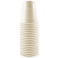 JAM Paper® Plastic Party Cups, 12 oz, Ivory, 20 Glasses/Pack (2255520709)