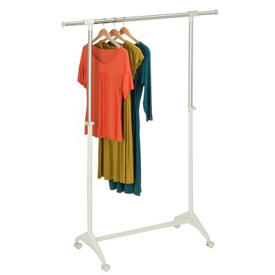 Honey Can Do Modern Adjustable Garment Rack, White (GAR-03537)