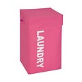 Honey Can Do Graphic Laundry Hamper with Lid Pink (HMP-04291)