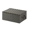 Honey Can Do 24.74 Qt. Hinged Lid Woven Storage Box, Espresso (OFC-03710)
