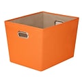 Honey Can Do Large Decorative Storage Tote with Handles Orange (SFT-03067)