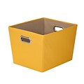 Honey Can Do Medium Decorative Storage Tote with Handles Yellow (SFT-03069)