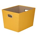 Honey Can Do Large Decorative Storage Tote with Handles Yellow (SFT-03070)