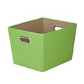 Honey Can Do Medium Decorative Storage Tote with Handles Green (SFT-03075)