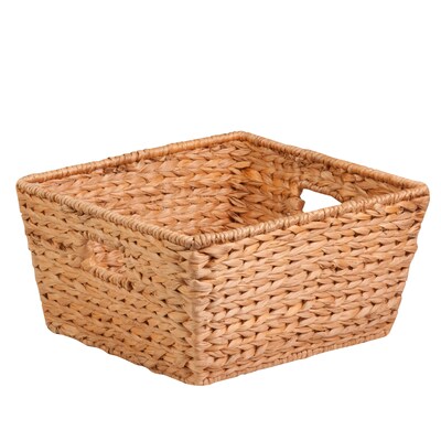 Honey Can Do Large Square Water Hyacinth Basket, Brown (STO-02885)