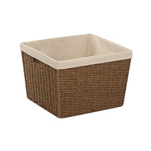 Honey Can Do Paper Rope Storage Tote with Liner Brown (STO-03566)