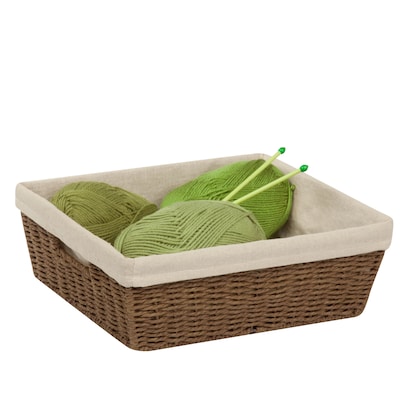 Honey Can Do Paper Rope Shelf Basket with Liner Brown (STO-03564)