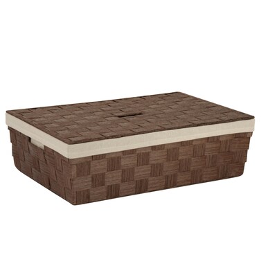 Honey Can Do Underbed Paper Rope Basket with Liner Brown (STO-03733)