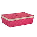 Honey Can Do Underbed Paper Rope Basket with Liner Pink (STO-03734)