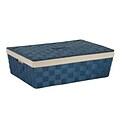 Honey Can Do Underbed Paper Rope Basket with Liner Blue (STO-03736)