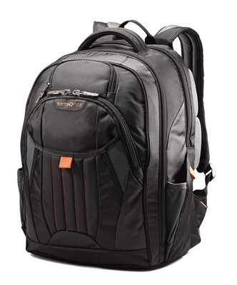 Samsonite Tectonic 2 Black/Orange Fabric Large Backpack (66303-1070)