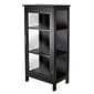 Winsome Poppy Display Cabinet with 3-Sided Tempered Glass, 47.2"H, Black (20523)